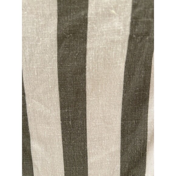 C & C CALIFORNIA Green White Striped Linen Jumpsuit with Front Buttons Medium - Picture 3 of 7